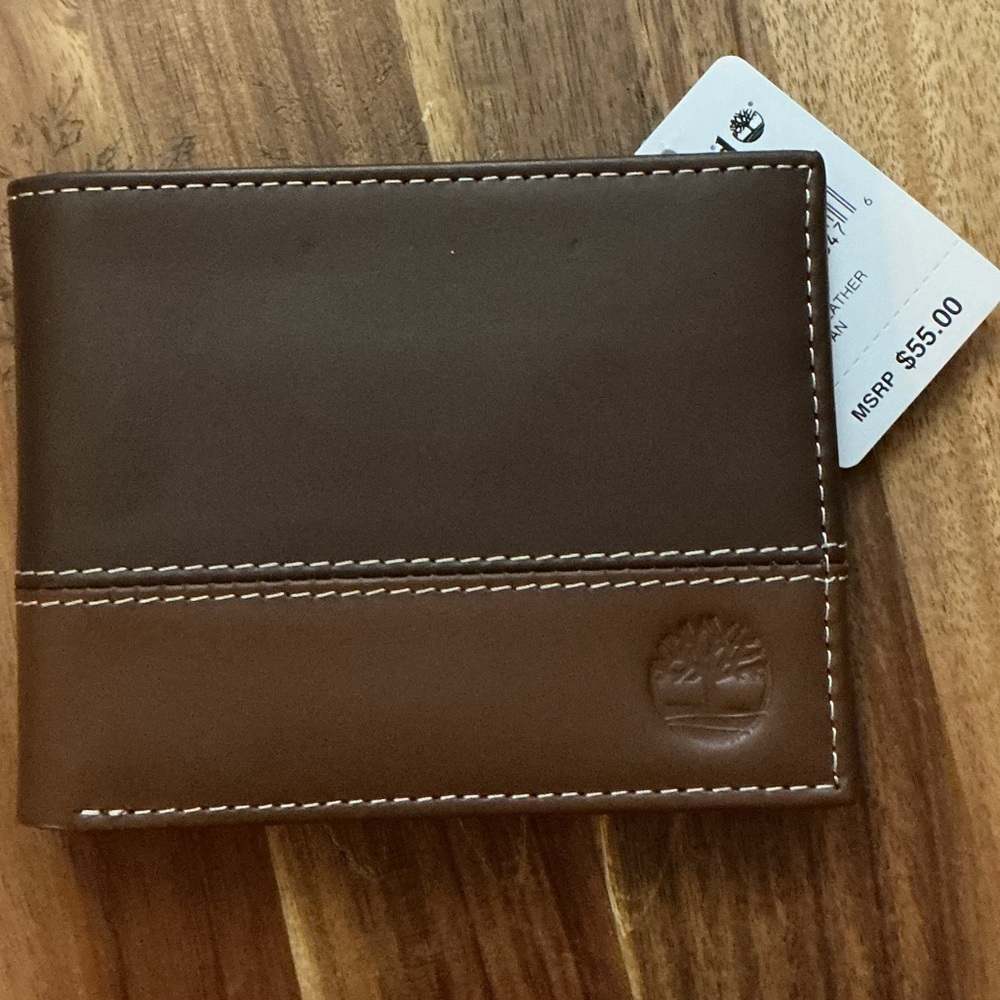 NEW! Timberland Men's Brown Leather Wallet - Picture 2 of 4